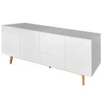 MID.YOU ŠIROKÁ KOMODA, dub, bílá, barvy dubu, 200/80/45 cm