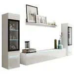 P & B OBÝVACÍ STĚNA, vysoce lesklá bílá