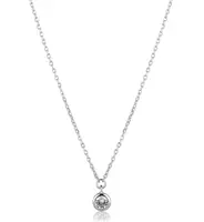 JVD Stříbrný náhrdelník s čirým zirkonem SVLN0588XH2BI05