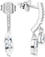 Beneto Stříbrné náušnice s krystaly AGUP1150