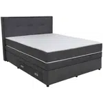 Hom`in POSTEL BOXSPRING, 160/200 cm, tmavě šedá