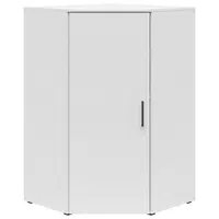 Carryhome ROHOVÁ KOMODA, bílá, 71,5/115/71,5 cm