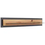 Linea Natura NÁSTĚNNÁ POLICE, trámový dub, antracitová, barvy dubu, 150/26/23 cm