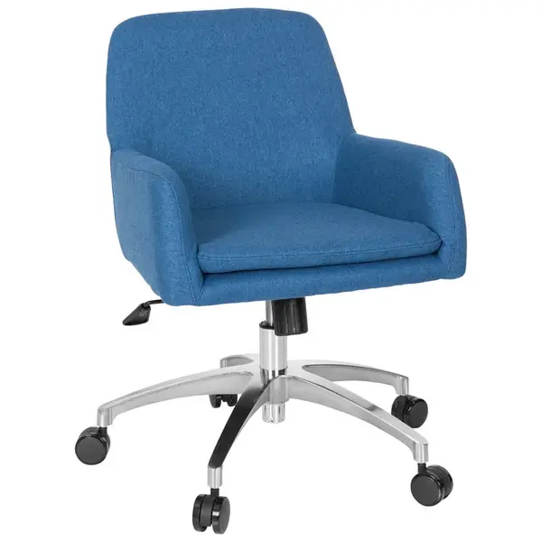 MID.YOU OTOČNÁ ŽIDLE, plochá tkanina, modrá