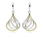 Silver Cat Elegantní visací náušnice ze stříbra Bicolor SC610