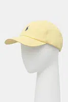 Bavlněná baseballová čepice Polo Ralph Lauren žlutá barva, hladká, 211912843
