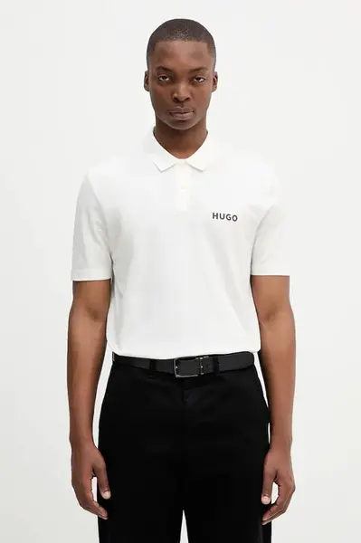 Bavlněné polo tričko HUGO Dirlmere