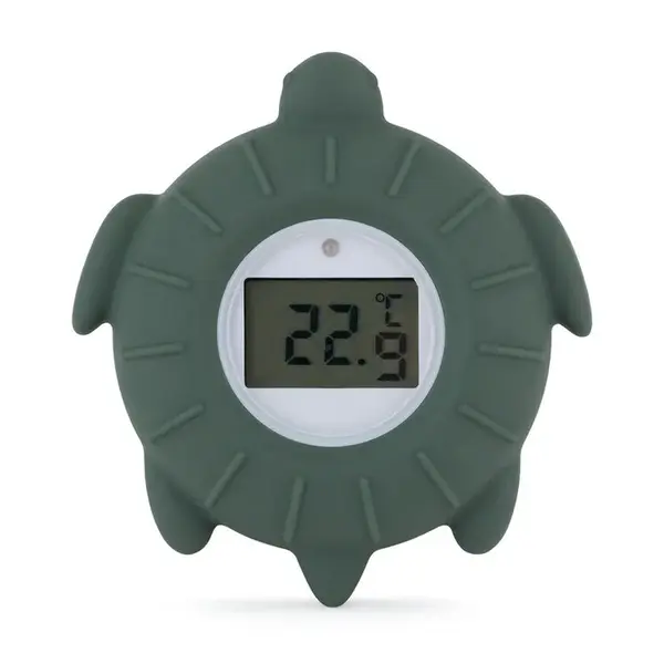 PETITE&MARS Teploměr silikonový digitální  Turtle Terry Misty Green 0m+