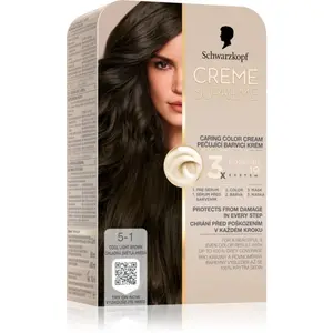 Schwarzkopf Creme Supreme permanentní barva na vlasy odstín 5-1 Chladná světlá hnědá 60 ml
