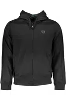 GIAN MARCO VENTURI MEN'S BLACK ZIP SWEATSHIRT