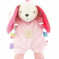 TULIMI Plyšová edukační hračka Králíček, 17 cm, růžová