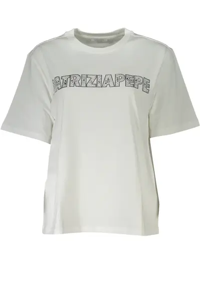 Bílé tričko s krátkým rukávem Patrizia Pepe
