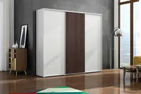 Šatní skříň Ska A24 XL Economy Barva korpusu: Bílá, Rozměry: 250 cm, Dveře: Grafit - Bílý mat
