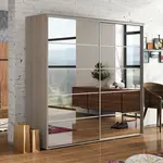 Šatní skříň Ska A19 Barva korpusu: Dub - sonoma, Rozměry: 230 cm, Dveře: Bílé