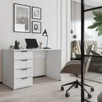 Psací stůl Barold Barva korpusu: Bílá, Rozměry: 140 cm
