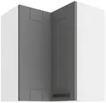 Horní rohová skříňka Luna 60x60 GN-72 2F (90°) Barva korpusu: Bílá, Barva dvířek: Dust Grey