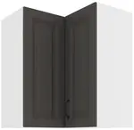 Horní rohová skříňka Stilo 60x60 GN-72 2F (90°) Barva korpusu: Bílá, Barva dvířek: Grafit