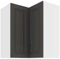 Horní rohová skříňka Stilo 60x60 GN-72 2F (90°) Barva korpusu: Bílá, Barva dvířek: Grafit