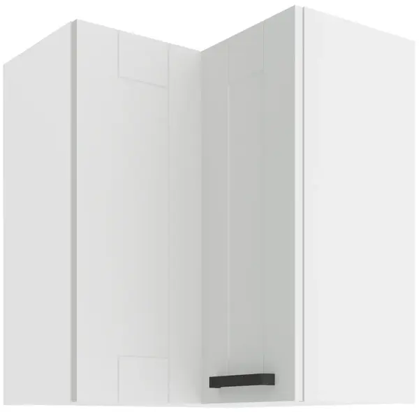 Horní rohová skříňka Luna 60x60 GN-72 2F (90°) Barva korpusu: Bílá, Barva dvířek: Bílá