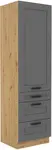 Vysoká potravinová skříňka Luna 60 DKS-210 3S 1F - Premium Box Barva korpusu: Dub artisan, Barva dvířek: Dust Grey