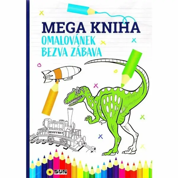 Mega kniha omalovánek-Modrá (Defekt)