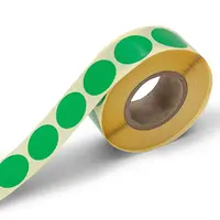 Samolepiace kolieska zelené, priemer 25 mm, 1000 ks na rolke