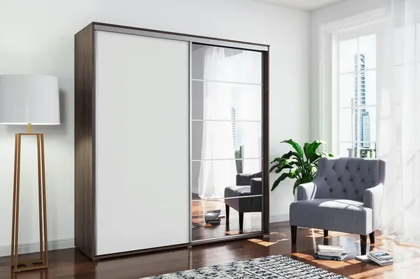 Šatní skříň Ska A21 XL Barva korpusu: Čokoláda, Rozměry: 100 cm, Dveře: Bílé