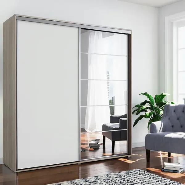 Šatní skříň Ska A21 XL Barva korpusu: Dub - sonoma, Rozměry: 200 cm, Dveře: Bílé