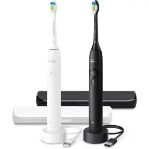 Philips Sonicare 3100 HX4072/73 sonická elektrická zubná kefka DUOBALENIE Black & White 1 ks