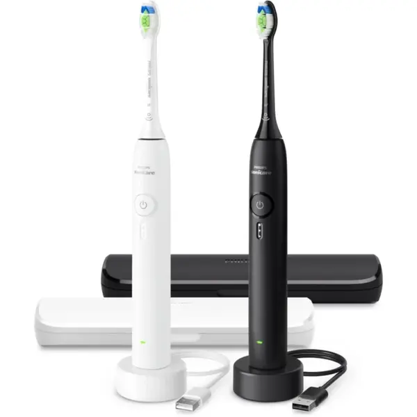 Philips Sonicare 3100 HX4072/73 sonická elektrická zubná kefka DUOBALENIE Black & White 1 ks