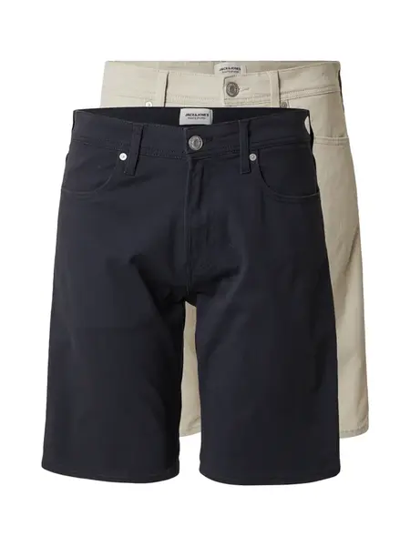 JACK & JONES Nohavice 'JPStrick Dylan'  béžová / tmavomodrá