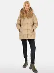 PERSO Woman's Women's ¾ length jacket with natural raccoon fur ,  color