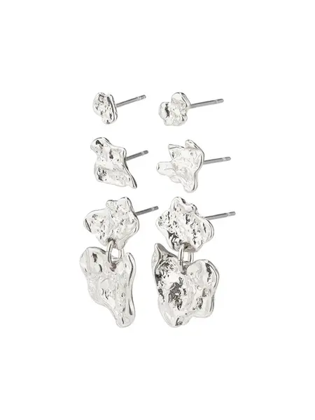 Pilgrim Náušnice  strieborná