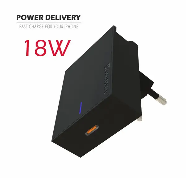 Swissten Síťový Adaptér Power Delivery 3.0 18W černá