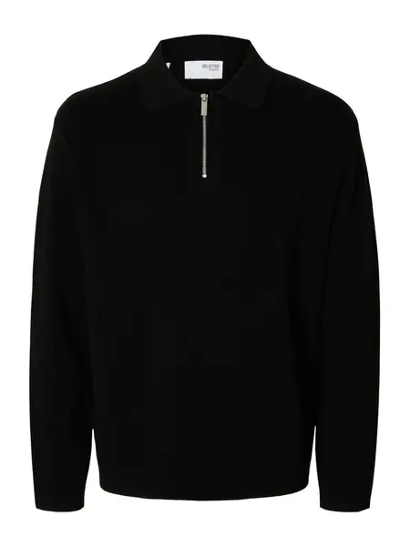 SELECTED Sveter 'SLHTeller'  čierna
