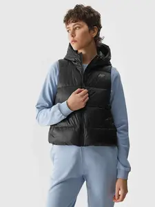 Women's down vest with synthetic down filling 4F