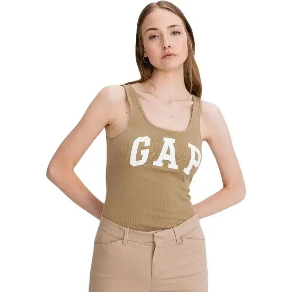 GAP TANK LOGO Dámské tílko, hnědá, velikost