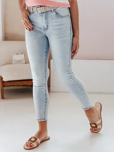 Dámske slim fit rifle s vysokým pásom