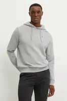 Bavlněná mikina Napapijri Balis pánská, šedá barva, s kapucí, hladká, NP0A4H8AH621