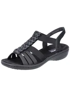 Rieker Sandále  čierna
