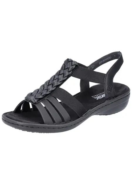 Rieker Sandále  čierna