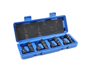 Hlavice zástrčné rázové 1/2", HEX H5-H19, sada 8ks GEKO