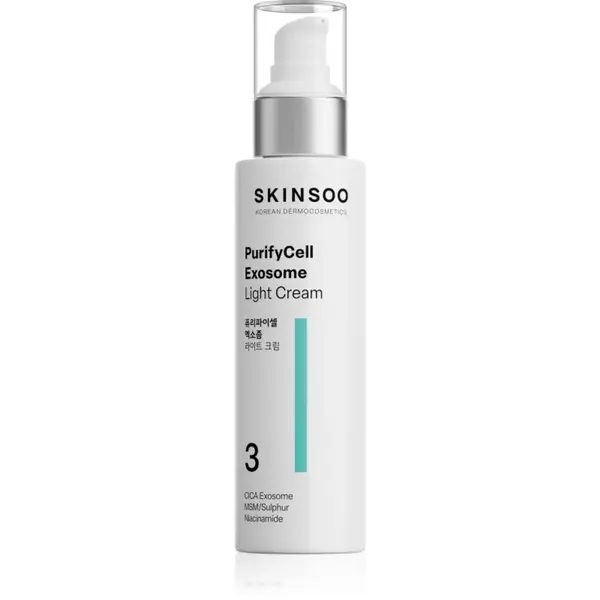 SKINSOO PurifyCell Exosome Light Cream lehký hydratační krém s matujícím efektem 120 ml