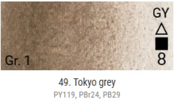 Akvarelové barvy Grand Godet – 49 Tokyo Grey