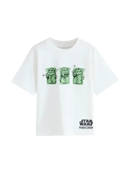 Next Tričko 'Mandalorian'  zelená / čierna / biela
