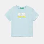 Dětské bavlněné tričko United Colors of Benetton modrá barva, s potiskem, 3I1XG10JO