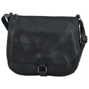 Trendy dámská koženková crossbody kabelka Gertha, tmavě modrá