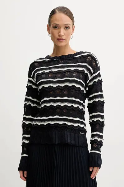 Svetr s příměsí lnu Guess VALERIE