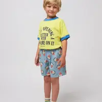 Dětské bavlněné šortky Bobo Choses Morning Egg modrá barva, 125AC063