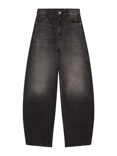 Bershka Džínsy  čierny denim